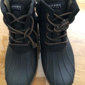 Sperry Top Siders Black 6 Like new!